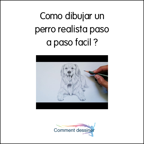 Como dibujar un perro realista paso a paso facil